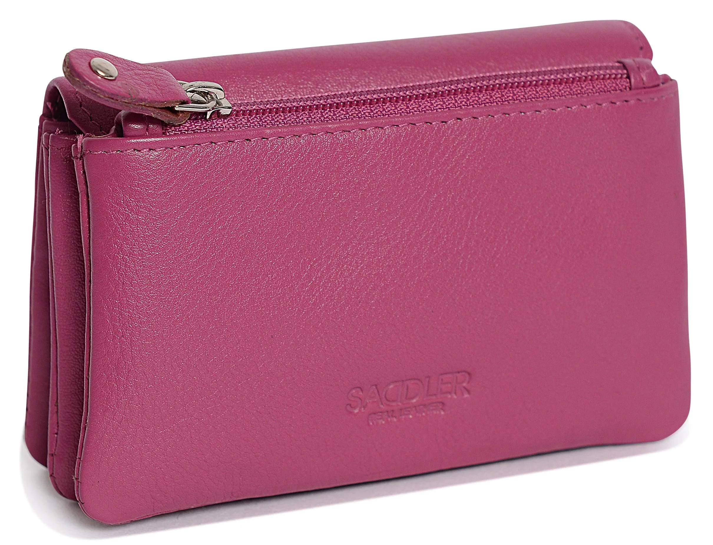 Spacious Leather Purse "Lily" – Handmade by Saddler | RFID Protected & Gift Boxed | Triple Gusset Design for Cards, Coins & Keys
