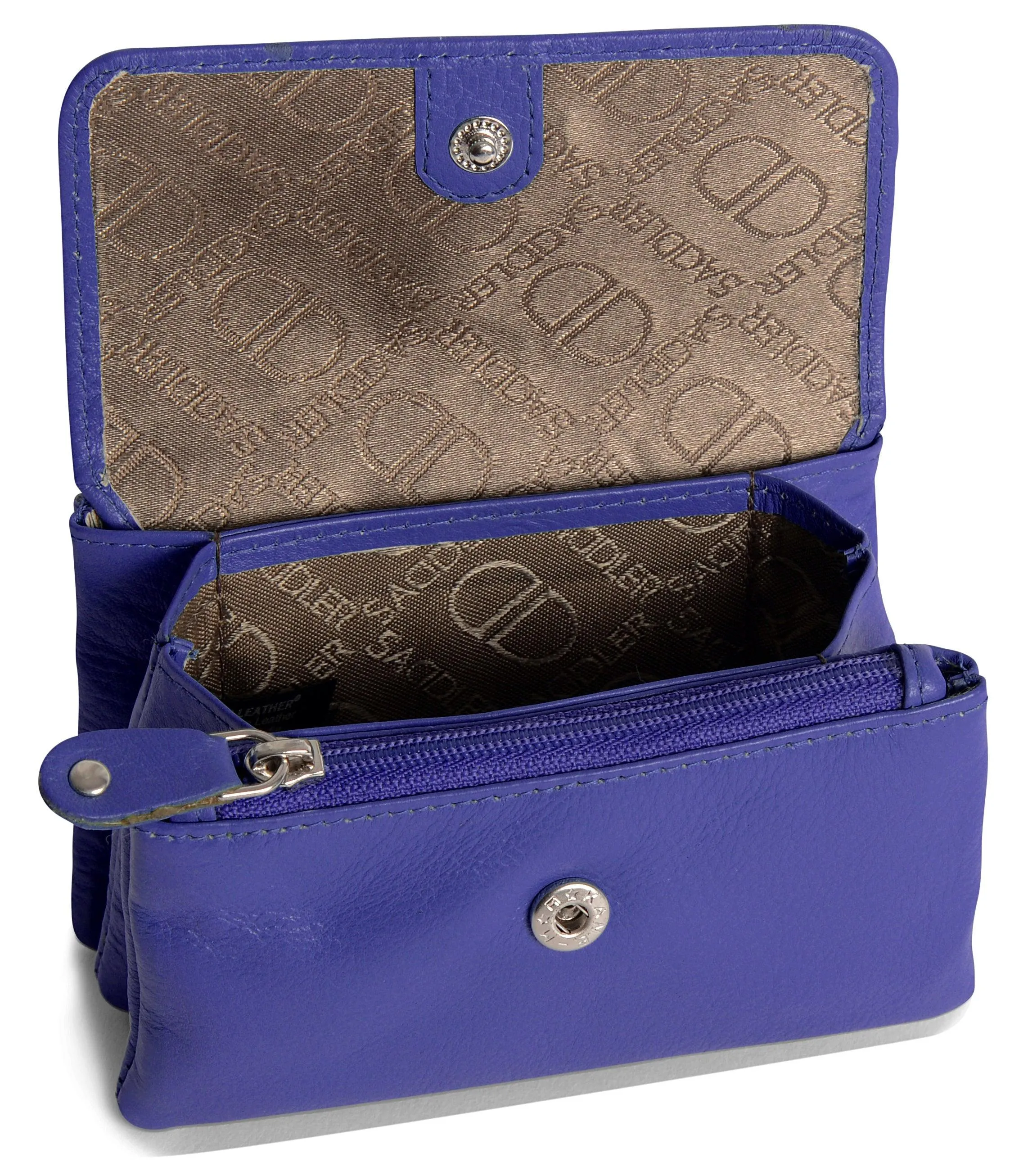 Spacious Leather Purse "Lily" – Handmade by Saddler | RFID Protected & Gift Boxed | Triple Gusset Design for Cards, Coins & Keys