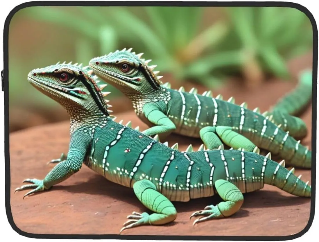 Spiny Lizards Prints Shockproof Portable Laptop Sleeve Bag 12 inch for Men and Women Business Travel, Office Daily Use