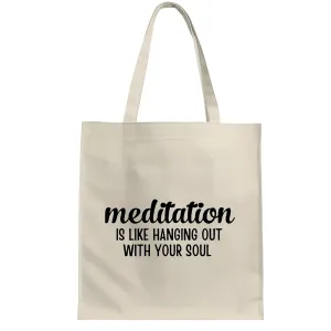 Spiritual and Meditation Gift Ideas for Naturalists White Multicolor Canvas Tote Bag
