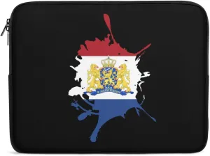 Splash Dutch Flag Laptop Sleeve 13/15 Inch Durable Briefcase Cover Shockproof Protective Case Handbags Portable Laptop Bag