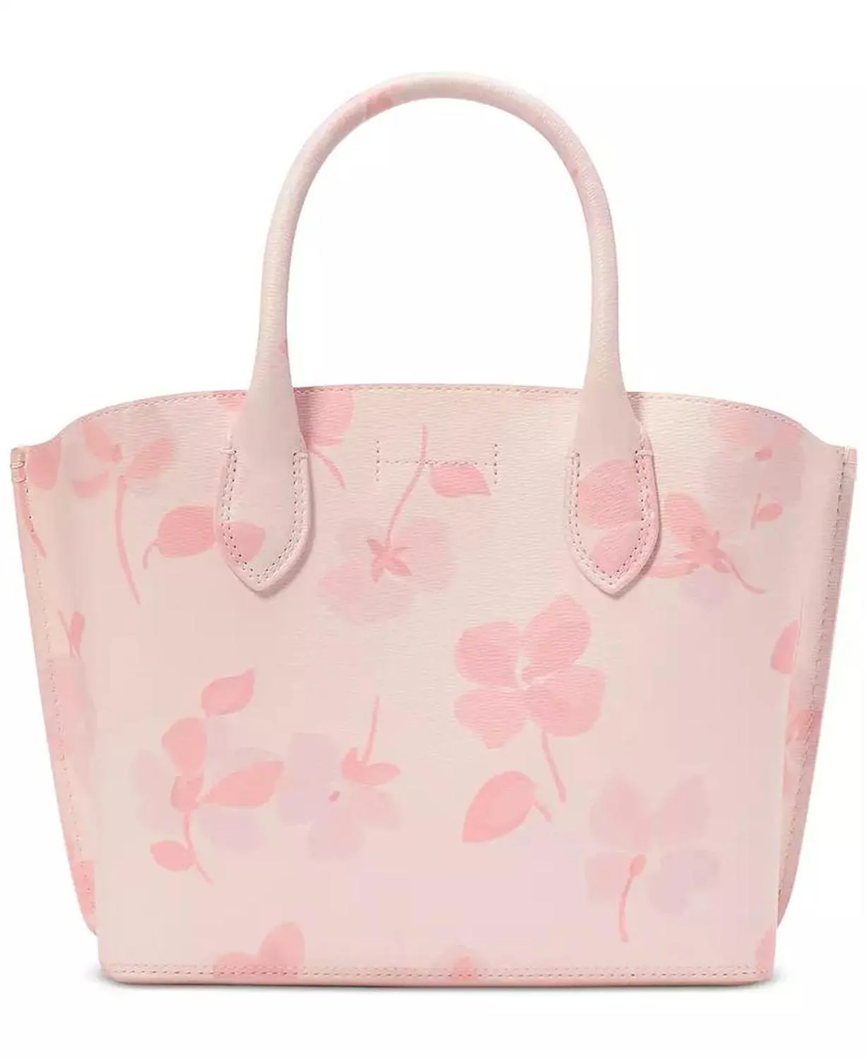 spring pansies Suite Leather Tote Bag