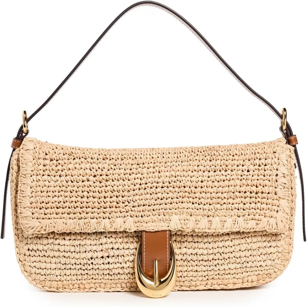 STAUD Women's Harlow Raffia Shoulder Bag
