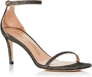 Stuart Weitzman Womens Nudist Curve Shimmer Metallic Heels