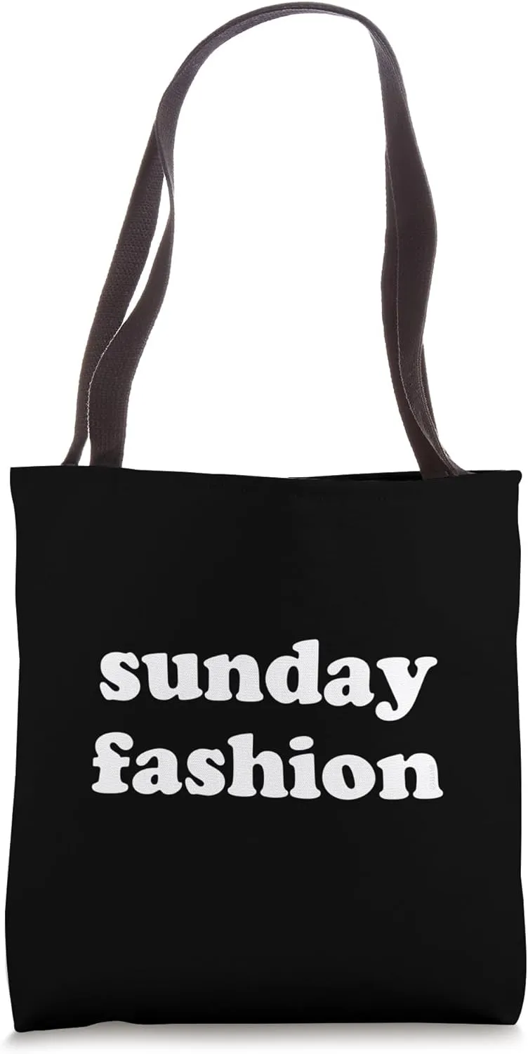 Sunday Fashion Funny Minimalist Weekend Tote Bag