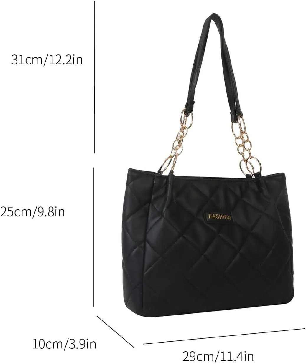 SweatyRocks Women's Quilted Tote Bag Top Handle Travel Shopping Shoulder Handbags
