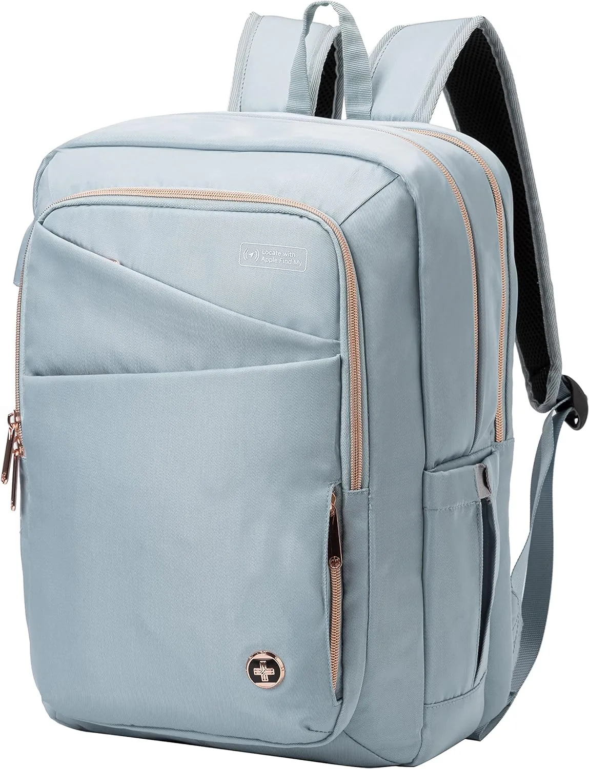 Swissdigital Design Women Laptop Backpack For Women With Apple Find My network,Travel Bookbags With USB Charging Port，Large Capacity Computer Backpacks For Work Business (KATY ROSE SD1006FB-14)