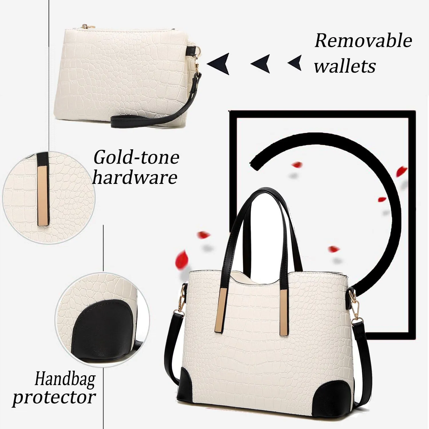 SYKT Purses and Handbags for Womens Satchel Shoulder Tote Bags Wallets