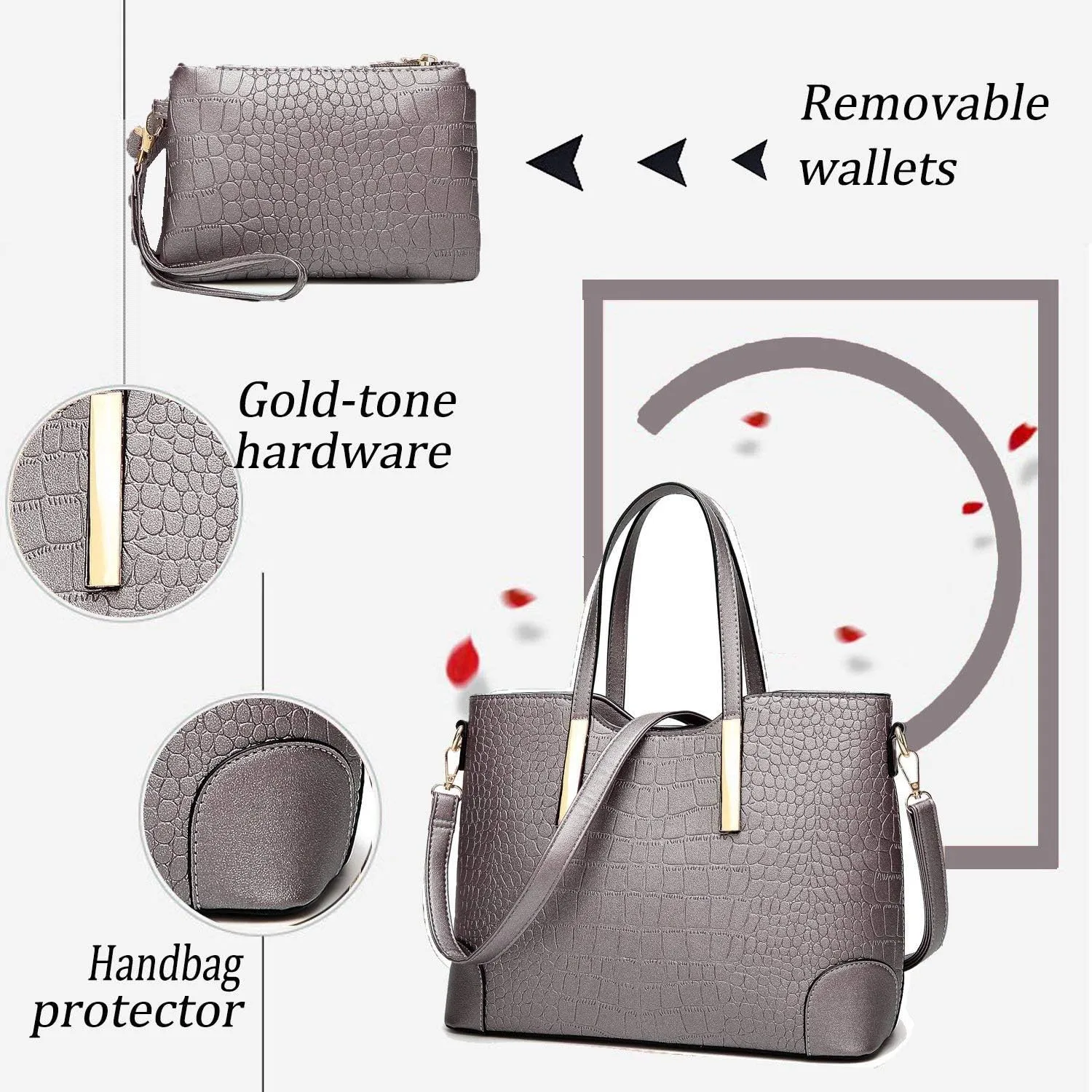 SYKT Purses and Handbags for Womens Satchel Shoulder Tote Bags Wallets