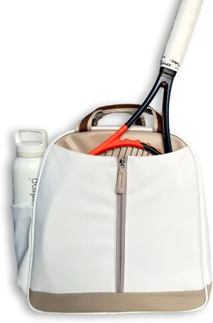 Tennis Backpack for Women - Spacious Design Fits 2 Rackets & 13" Laptop | 8  Smart Pockets & 32oz Water Bottle Holder | Water-Resistant Lightweight Sports Bag for Tennis, Padel, Pickleball & Gym
