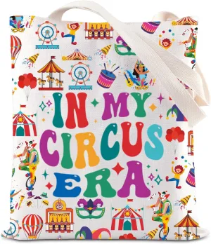 TGBJE Circus Showman Inspired Tote Bag Circus Lovers Gift In My Circus Era Handle Bag Circus Animals Jokers Circus Tent Gift