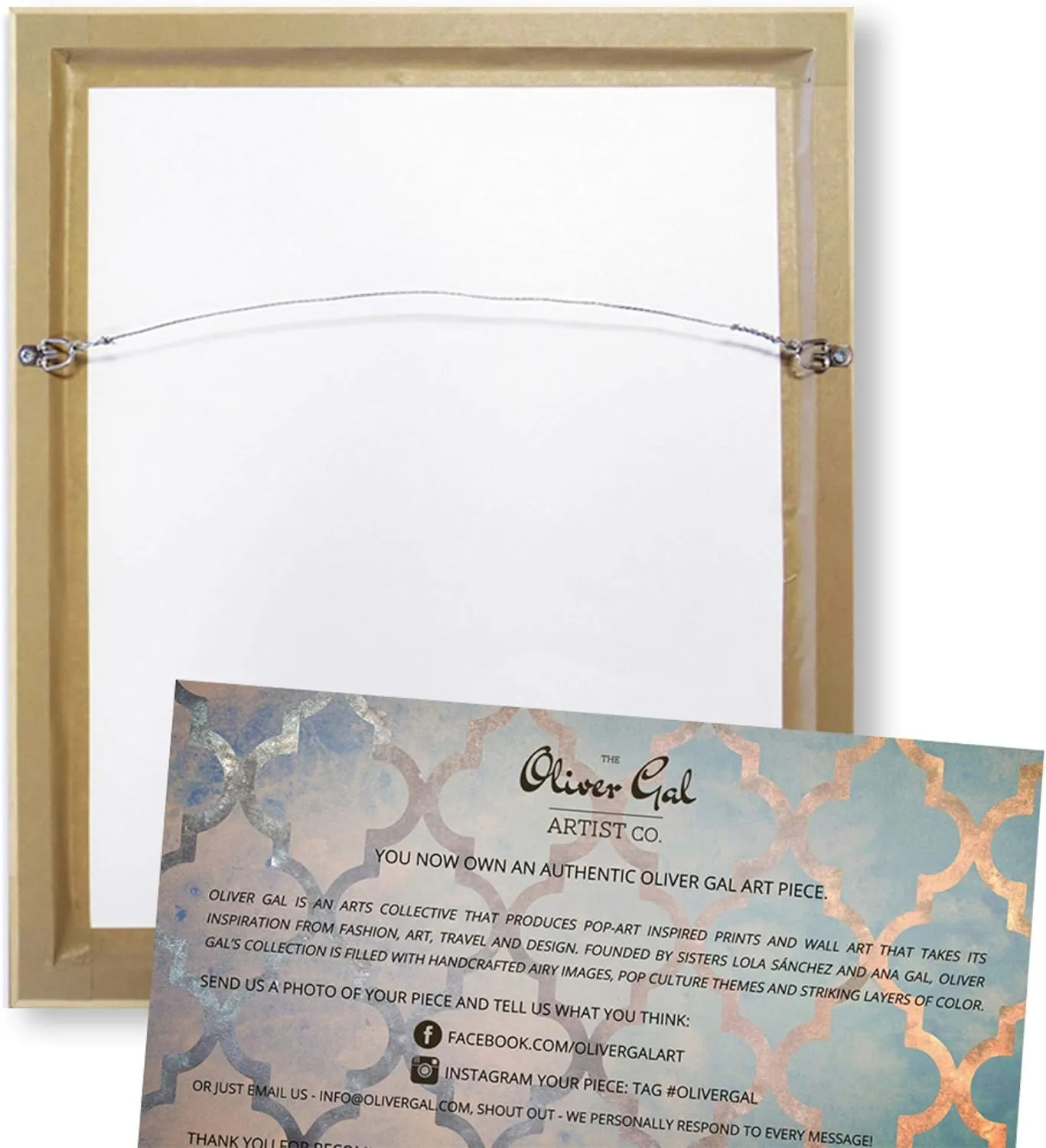 The Oliver Gal Artist Co. Fashion and Glam Wall Art Framed Canvas Prints Chandeliers Home Décor, 24 in x 36 in, Gold, White