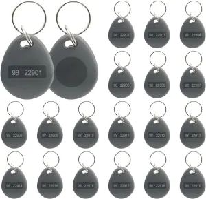Thin 26 Bit Proximity Key Fobs Weigand Prox Keyfobs, 26 Bit Proximity Key Fobs Compatable with ISOProx 1386 1326 H10301 Format Readers (100Pcs)