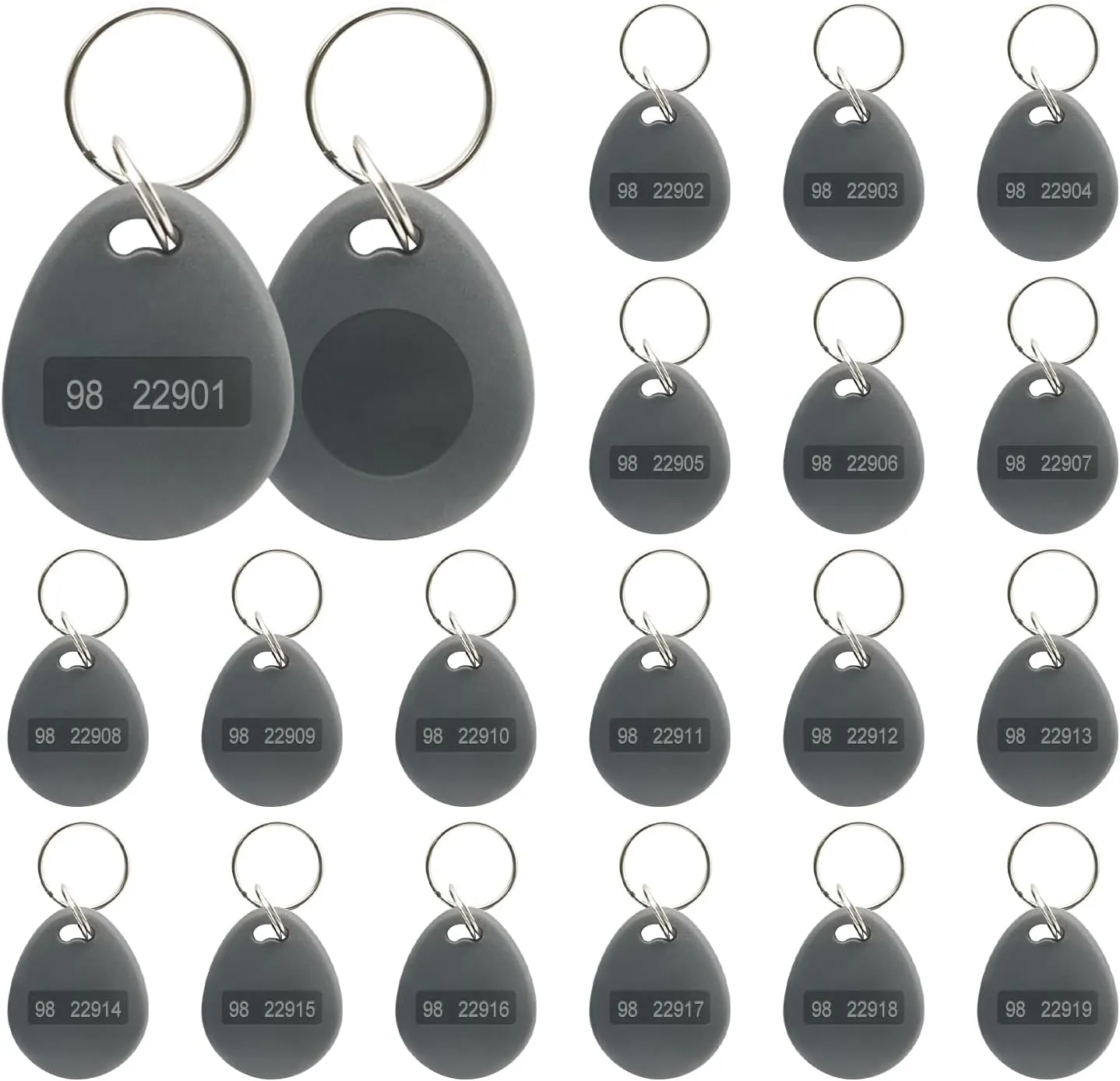 Thin 26 Bit Proximity Key Fobs Weigand Prox Keyfobs, 26 Bit Proximity Key Fobs Compatable with ISOProx 1386 1326 H10301 Format Readers (100Pcs)