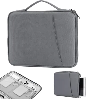 TiMOVO 9-11" Tablet Sleeve for iPad 11-inch A16 2025, iPad 10th Gen. 10.9", iPad 10.2", iPad Air 11/5th/4th Gen. 10.9", Galaxy Tab A9 Plus 11", Protective Bag with Pockets,Darkgray