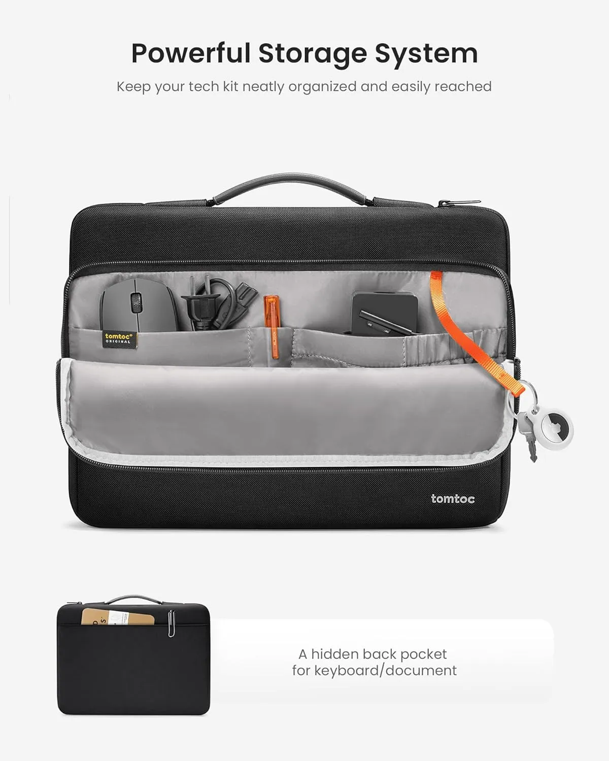 tomtoc 360 Protective Laptop Carrying Case for 15.6 Inch Lenovo, HP, ASUS, Dell, Acer Laptop Notebook Ultrabook, Water-Resistant Shockproof Carrying Case Bag with Accessory Pocket