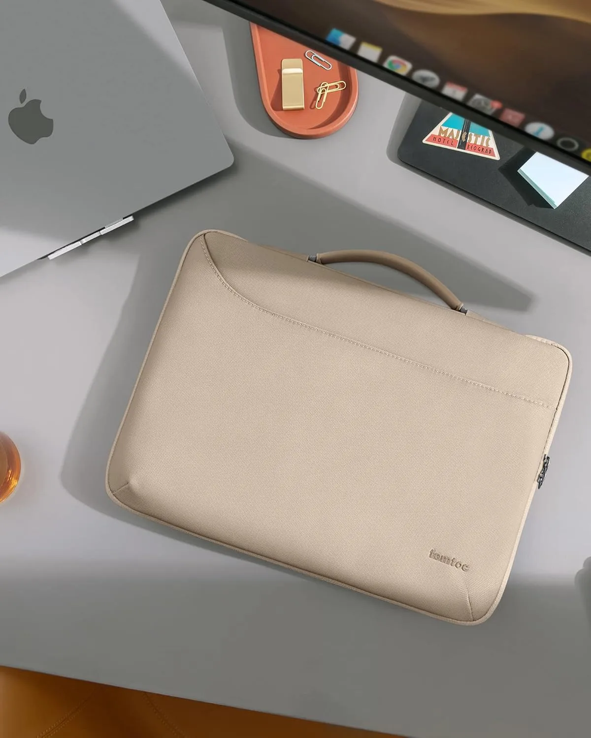 tomtoc 360 Protective Laptop Sleeve for 13-inch MacBook Air M3/A3113 2024, M2/A2681, M1/A2337, MacBook Pro M2/A2686, M1/A2338, Water-Resistant Accessory Case Bag for 13-inch iPad Pro M4/iPad Air M2