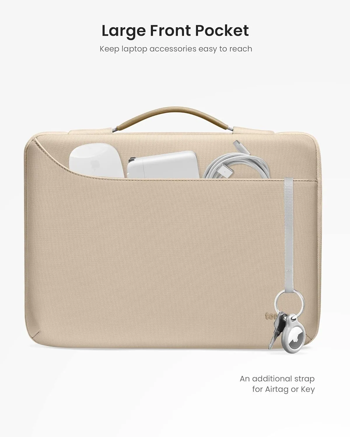 tomtoc 360 Protective Laptop Sleeve for 13-inch MacBook Air M3/A3113 2024, M2/A2681, M1/A2337, MacBook Pro M2/A2686, M1/A2338, Water-Resistant Accessory Case Bag for 13-inch iPad Pro M4/iPad Air M2