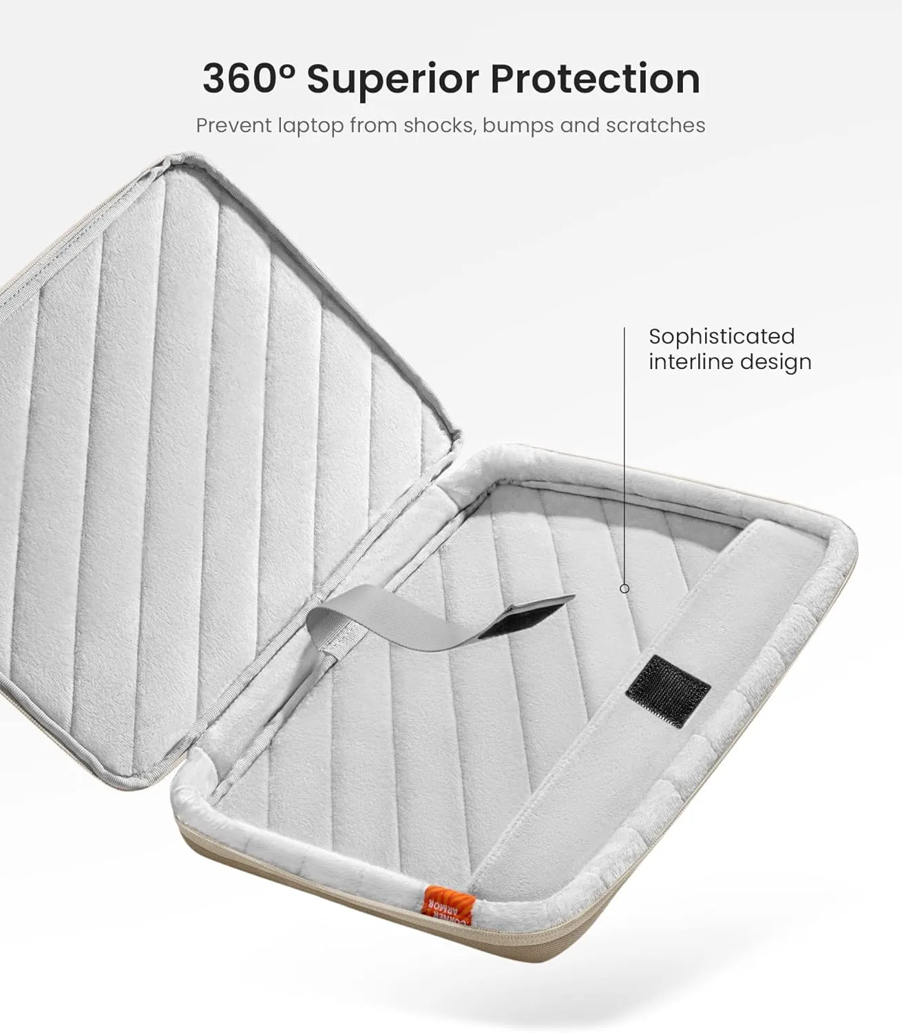 tomtoc 360 Protective Laptop Sleeve for 13-inch MacBook Air M3/A3113 2024, M2/A2681, M1/A2337, MacBook Pro M2/A2686, M1/A2338, Water-Resistant Accessory Case Bag for 13-inch iPad Pro M4/iPad Air M2
