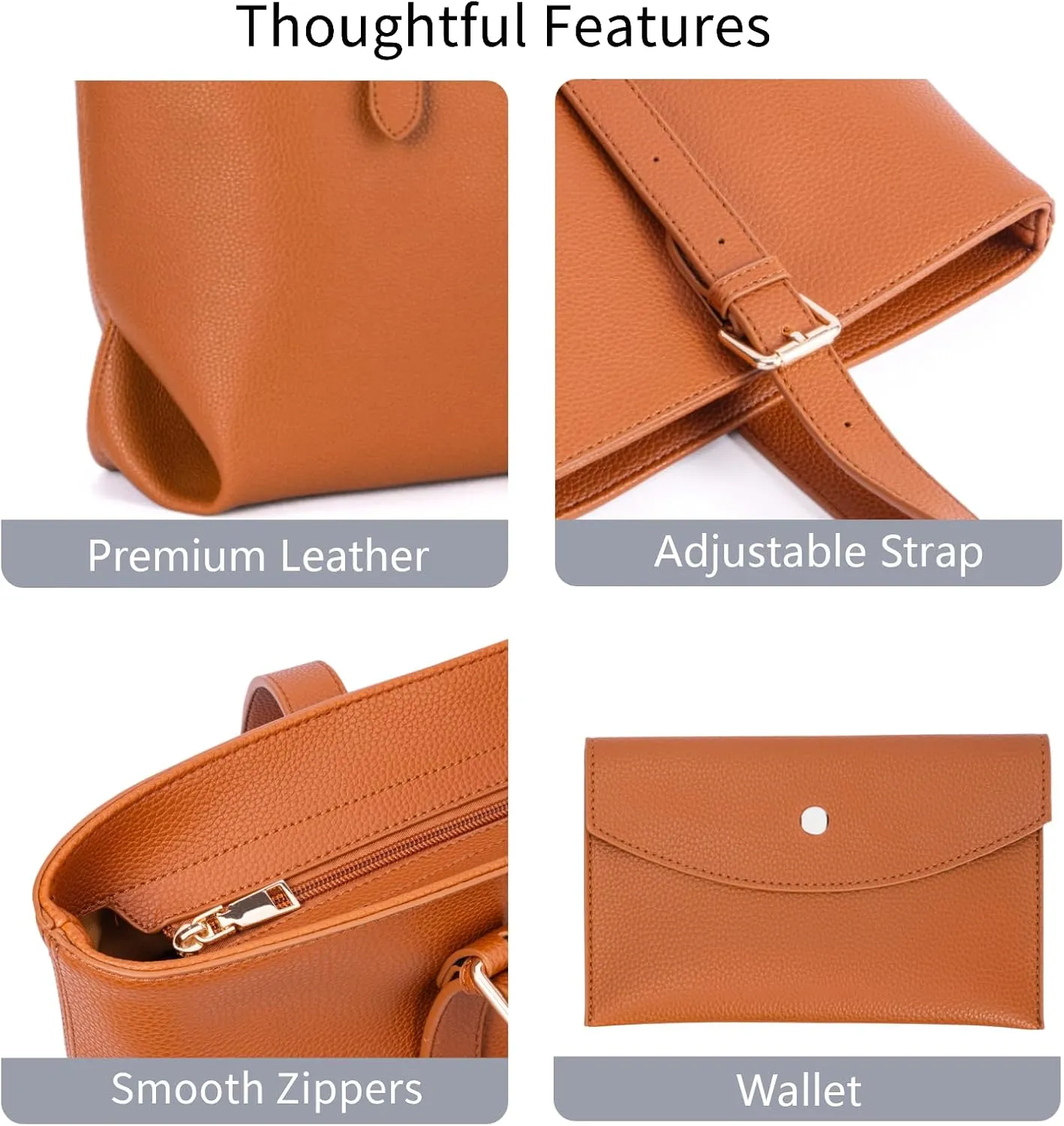 Tote Bag for Women Large Leather Work Bag Travel Shopping Shoulder Handbags 2025 Trendy