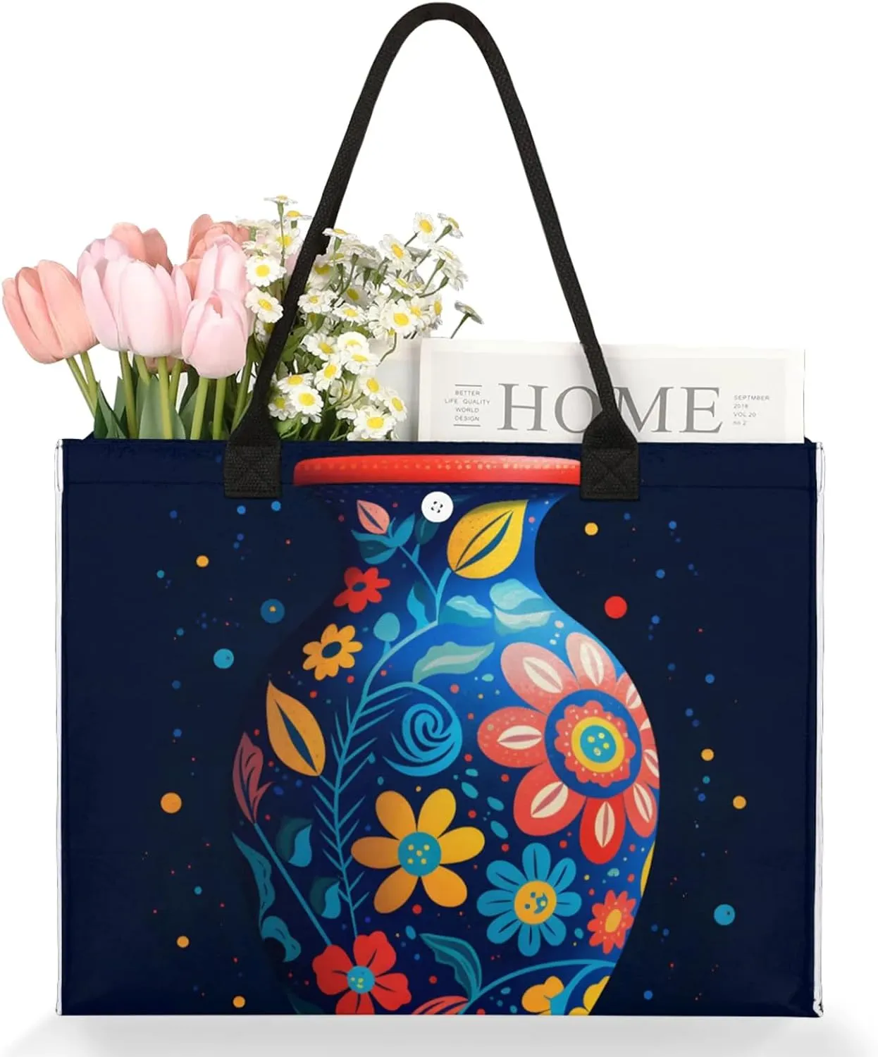 Tote Bag for Women Reusable Canvas Shoulder Bag
