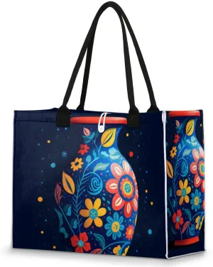 Tote Bag for Women Reusable Canvas Shoulder Bag