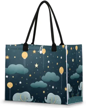Tote Bag for Women Reusable Canvas Shoulder Bag