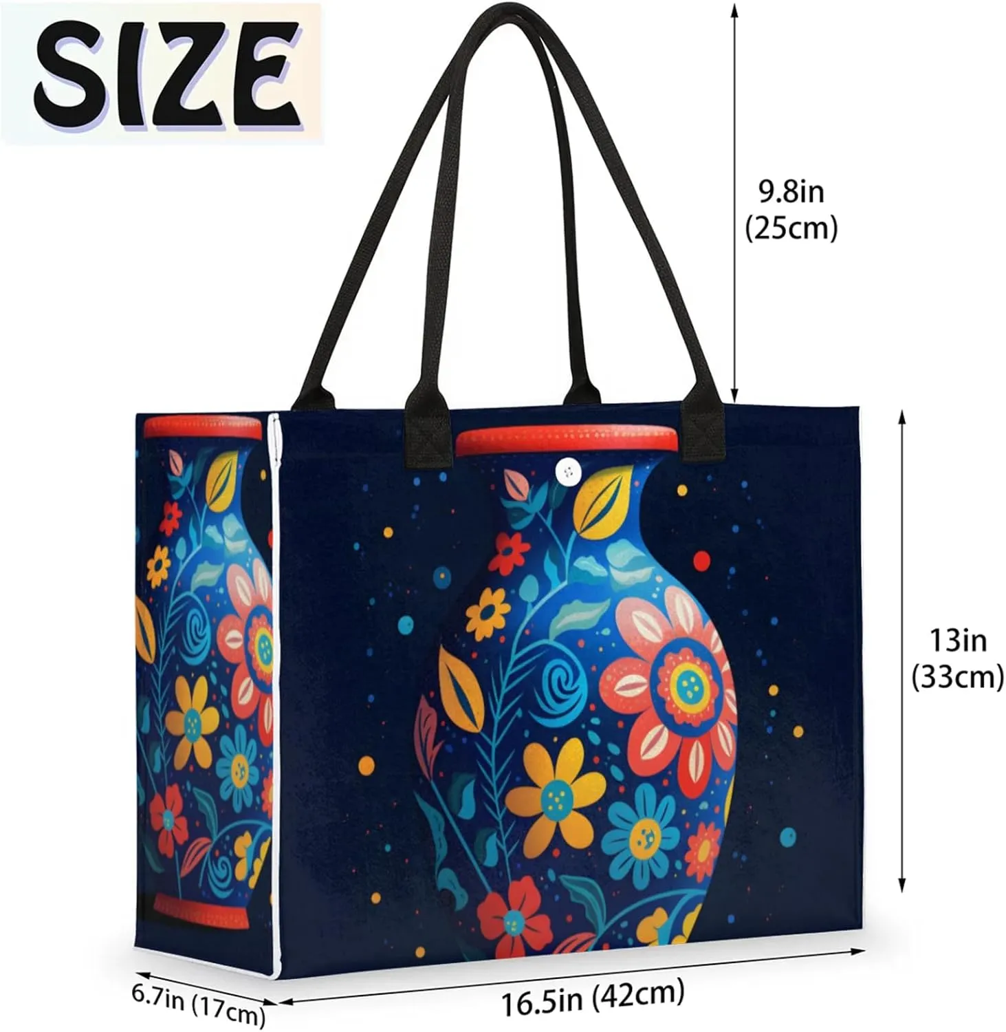 Tote Bag for Women Reusable Canvas Shoulder Bag