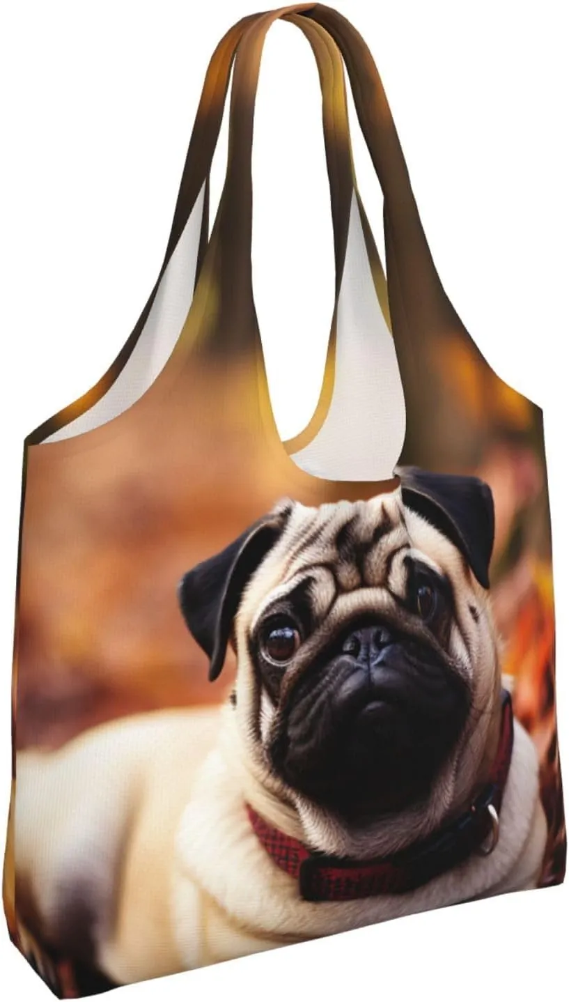 Tote Bag for Women Reusable Grocery Bag Canvas Shopping Bag Fall Maple Leaf Handbag Foldable Shoulder Bag