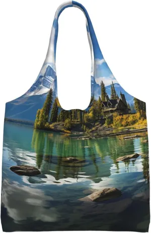 Tote Bag for Women Reusable Grocery Bag Canvas Shopping Bag Universe Starry Stars Handbag Foldable Shoulder Bag