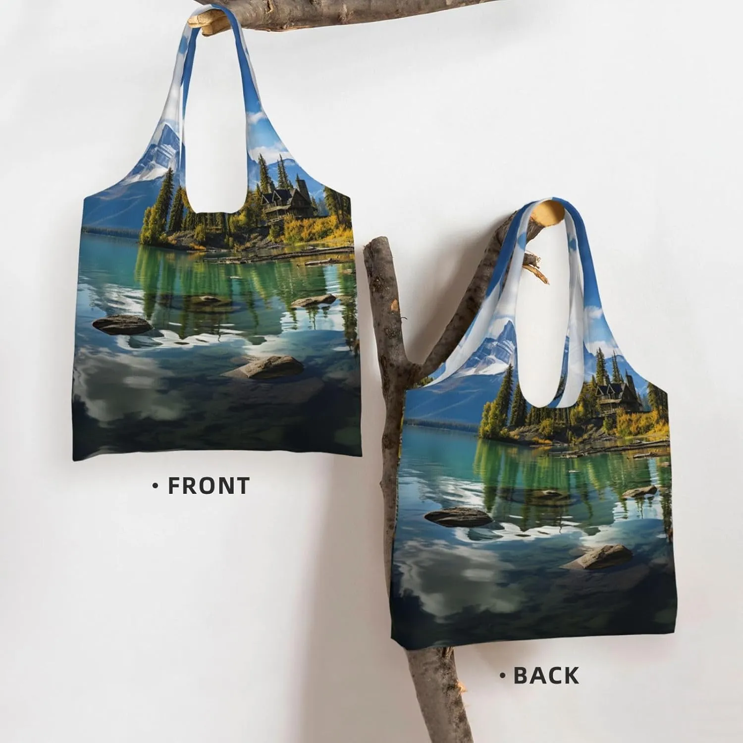 Tote Bag for Women Reusable Grocery Bag Canvas Shopping Bag Universe Starry Stars Handbag Foldable Shoulder Bag