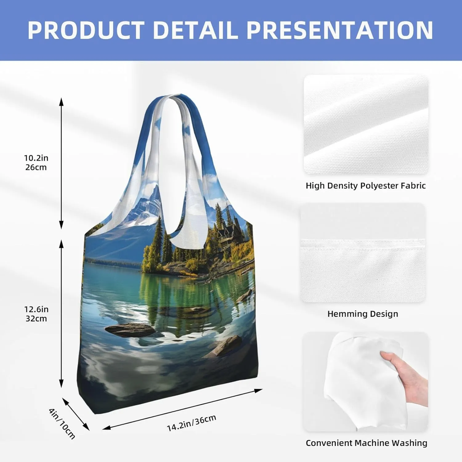 Tote Bag for Women Reusable Grocery Bag Canvas Shopping Bag Universe Starry Stars Handbag Foldable Shoulder Bag