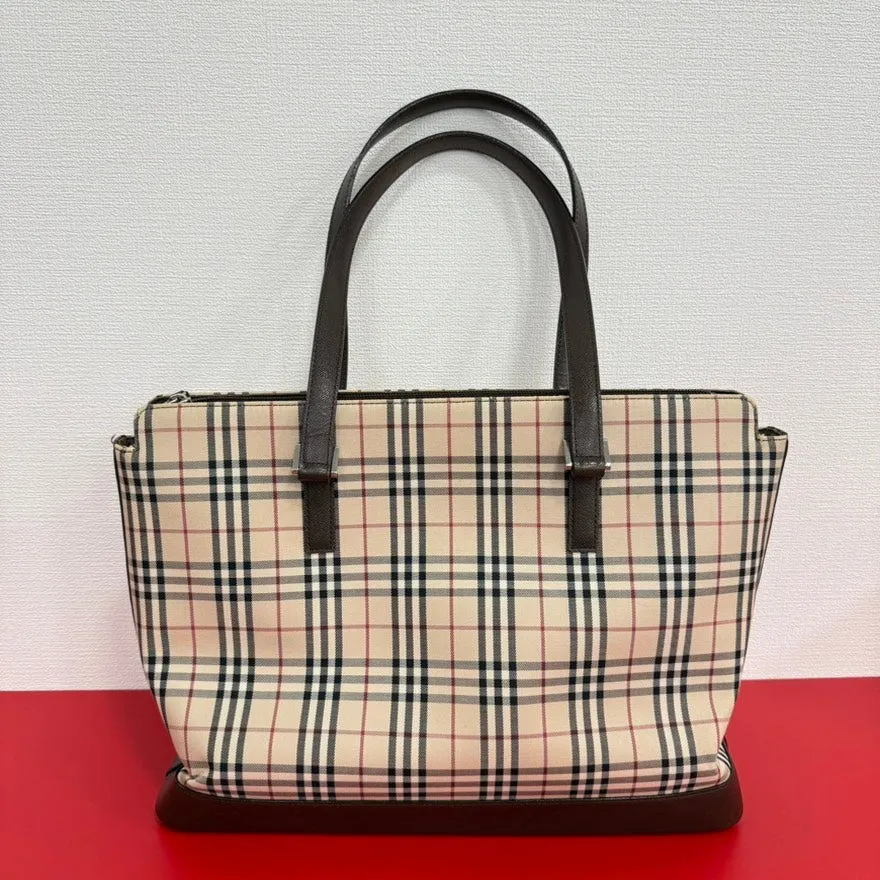 Tote Bag Leather Novacheck Burberry FM0025 Only a few left Customer favorite Beige Canvas