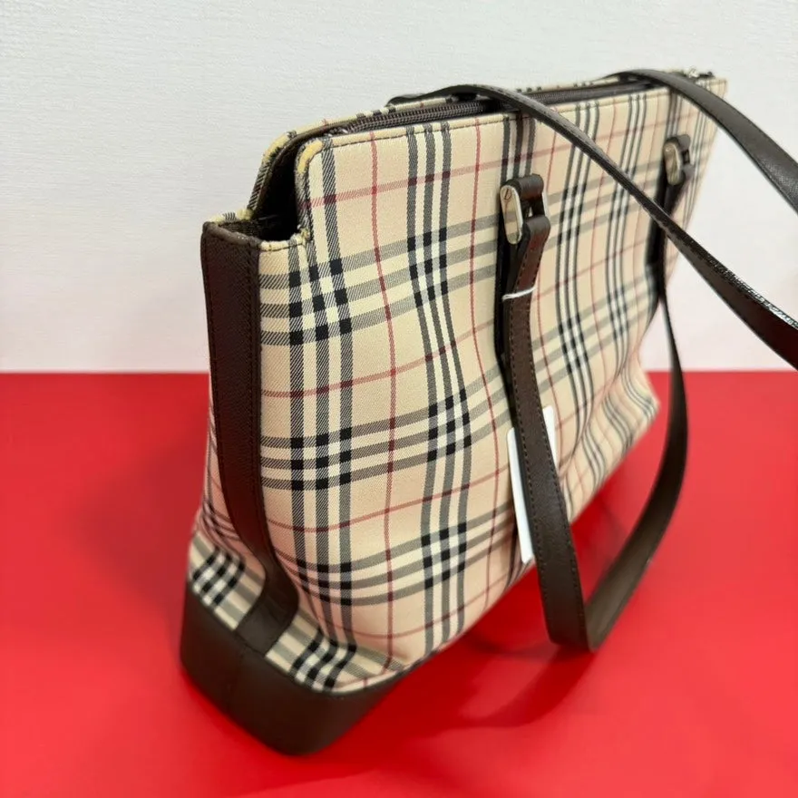 Tote Bag Leather Novacheck Burberry FM0025 Only a few left Customer favorite Beige Canvas