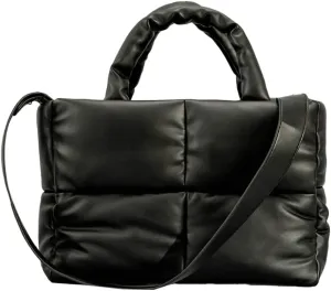 Tote Bags for Women Soft Puffer Down Padding Shoulder Bags Top-Handle Bags Square Solid Handbags