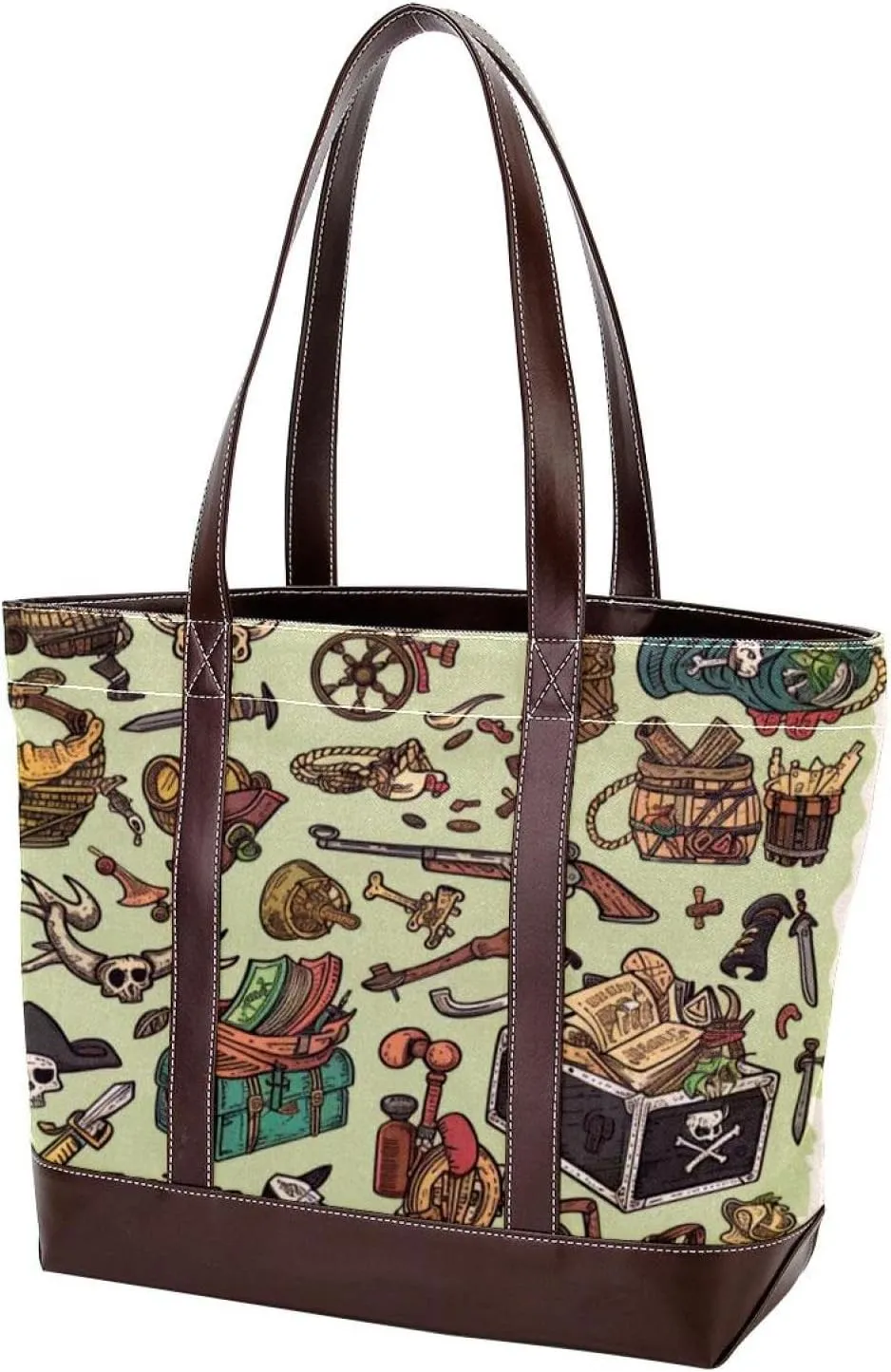 Tote Bags, Large Tote Bag, Tote Bag with Zipper, Nautical Anchor Ocean Summer, Tote Bags for Women