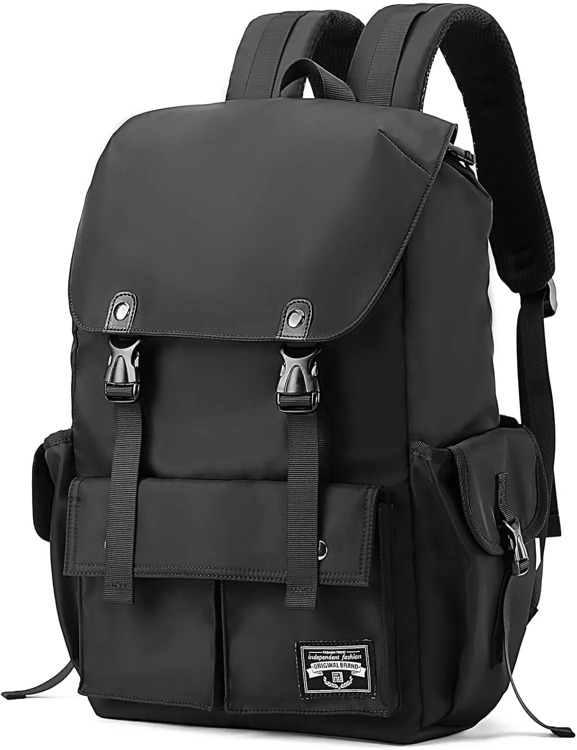 Travel Backpack For Men with 17.3 Inch Laptop Compartment Tech Backpack Waterproof for College Casual Outdoor Work (Black, Large)