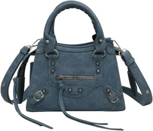 Trendy Vegan Leather Crossbody Bags for Women Small Shoulder Tote Purse Y2k Rivet Handbags Designer Satchels 2025