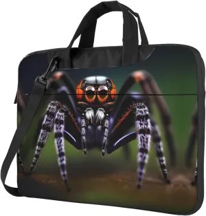 Tropical rainforest spiders Laptop Bag, Multifunctional Shoulder Messenger Bag, 14.96 Inch Long Computer Case, Briefcase Handbag Shoulder Bag