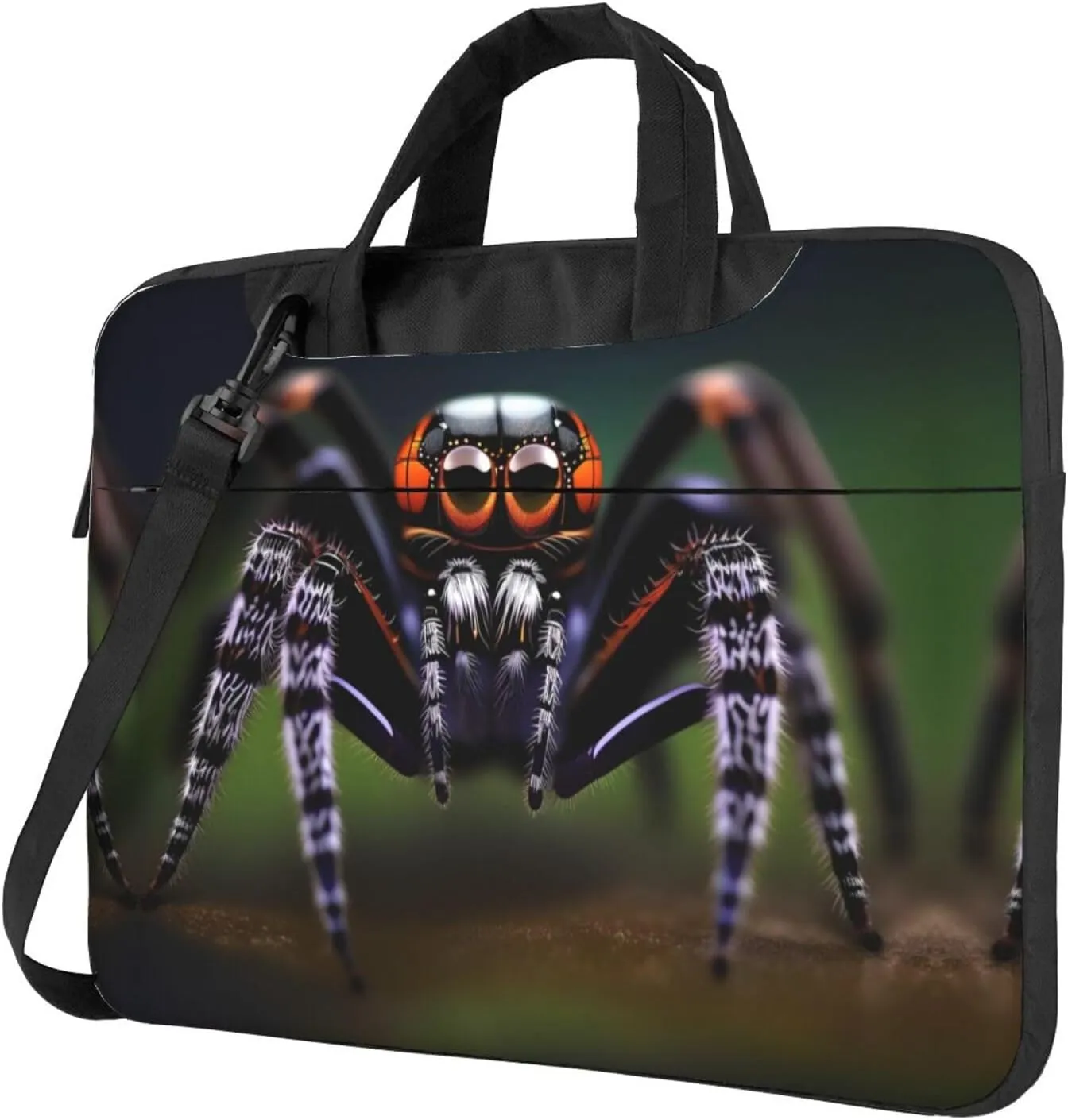 Tropical rainforest spiders Laptop Bag, Multifunctional Shoulder Messenger Bag, 14.96 Inch Long Computer Case, Briefcase Handbag Shoulder Bag