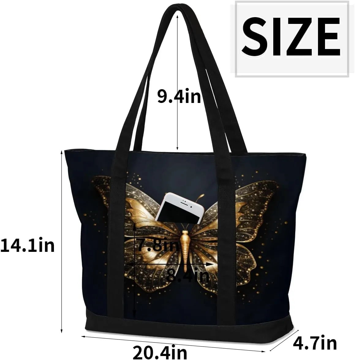 TropicalLife Laptop Tote Bag for Women 14 Inch Shoulder Handbag with Zipper Sports Gym Yoga Bag Work Travel Computer Bag