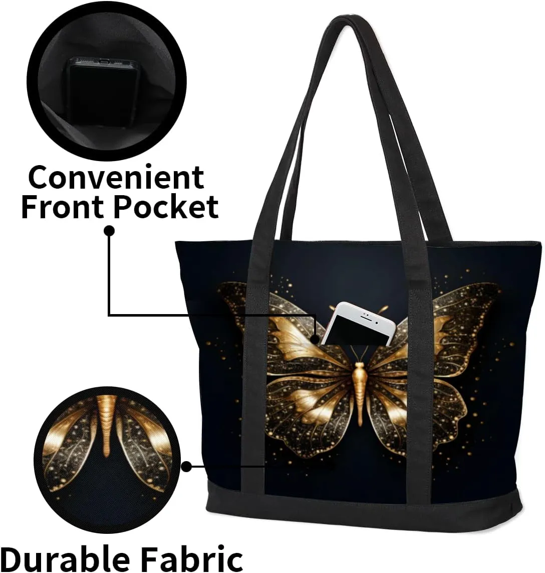 TropicalLife Laptop Tote Bag for Women 14 Inch Shoulder Handbag with Zipper Sports Gym Yoga Bag Work Travel Computer Bag