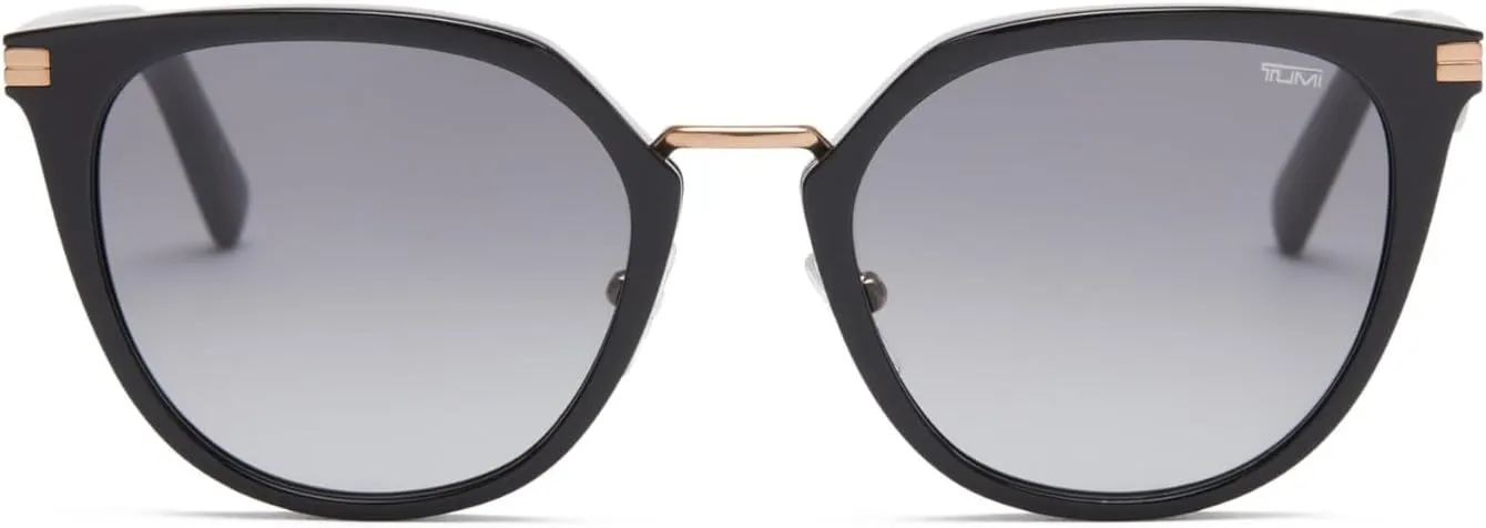 TUMI - 004 Cat Eye Sunglasses - Retro Vintage Sunglasses for Women - UV Protection - Gradient Lenses - Sunglass Case - 52mm - Black