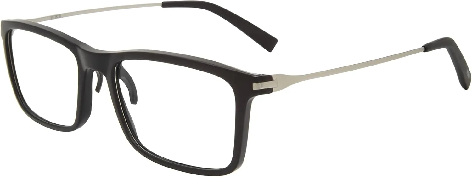 TUMI - VTU800 Unisex Reading Glasses - Blue Light Blocking Eyeglasses for Men & Women - Stylish Rectangle Shape Eyewear - 25mm - Black