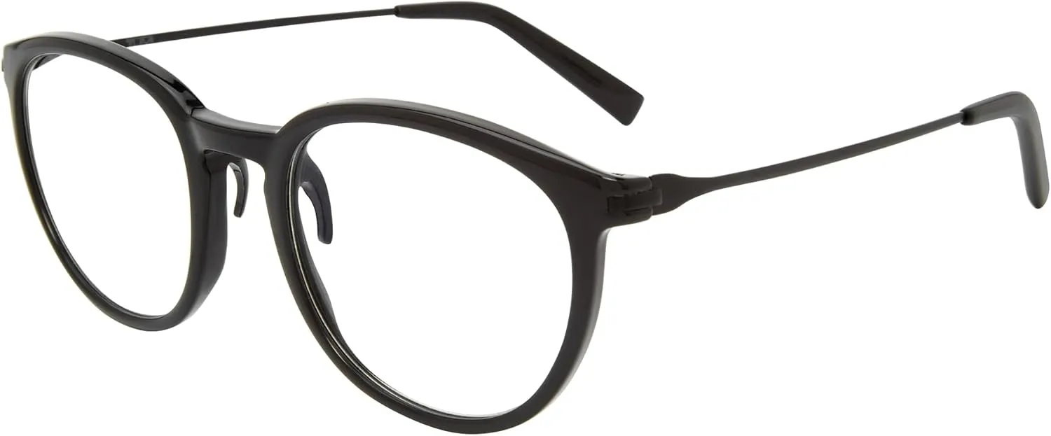 TUMI - VTU801 Unisex Reading Glasses - Blue Light Blocking Eyeglasses for Men & Women - Stylish Round Shape Eyewear - 25mm - Black