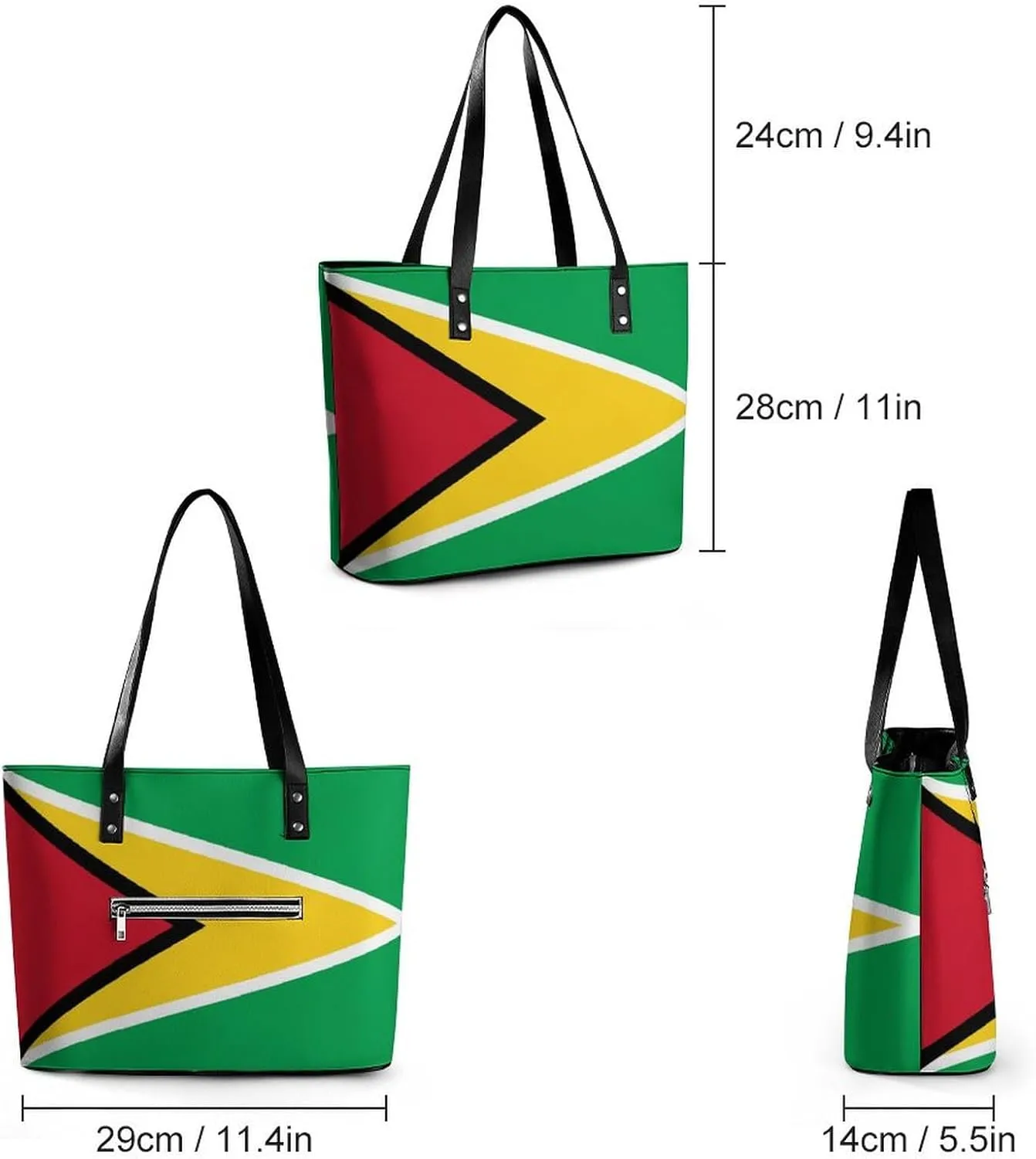 Unique New Zealand Flag Large Handbag Women Leather Ideal for Work and Leisure