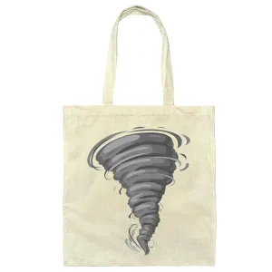 Unique Storm Twister Tornado Weather Lover Gift Design Natural White Multicolor Canvas Tote Bag