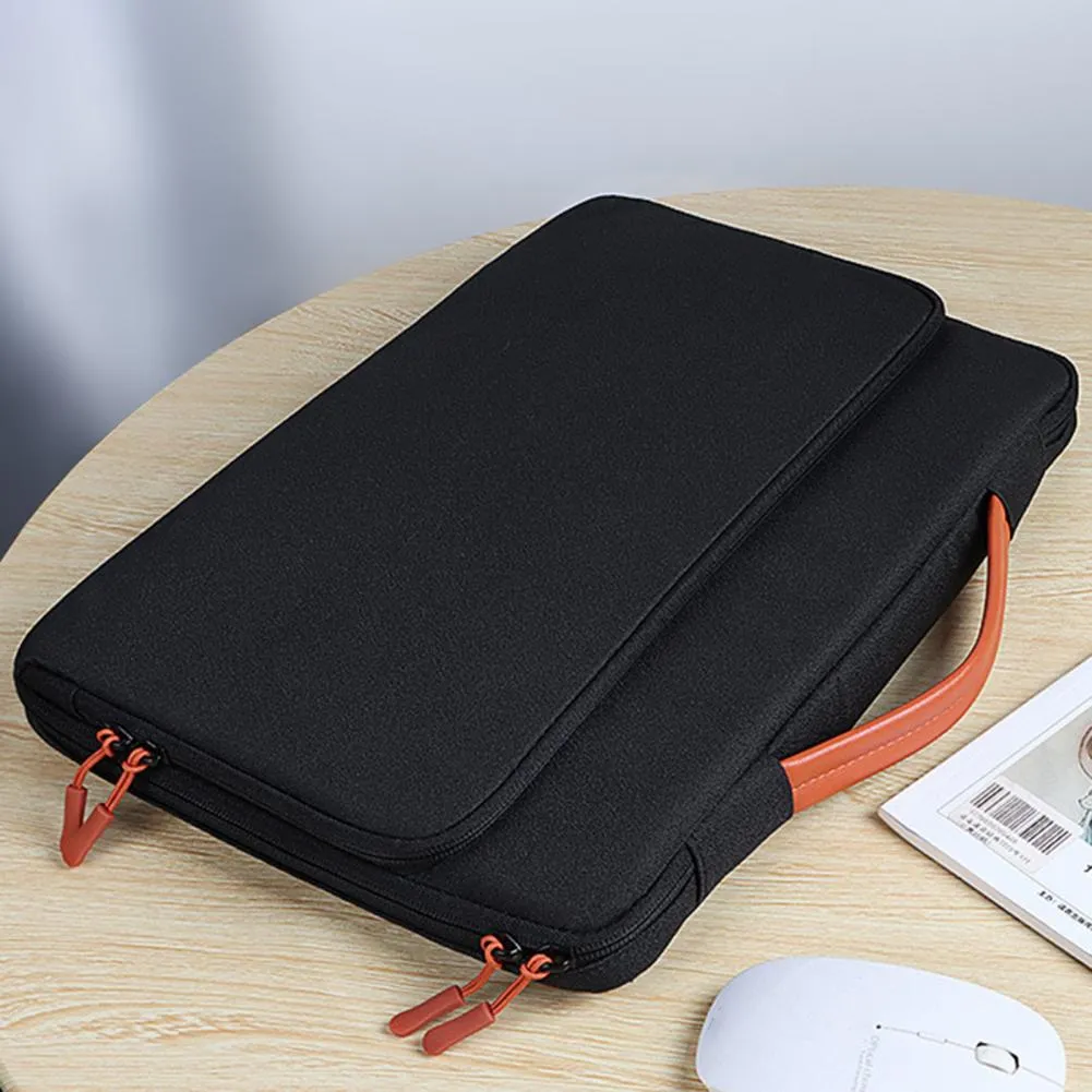 Universal Laptop Handbag 13/13 3/14 1 15 4 Inches Notebook Sleeve for Macbook Double Zipper Computer Carrying Bag Briefcase