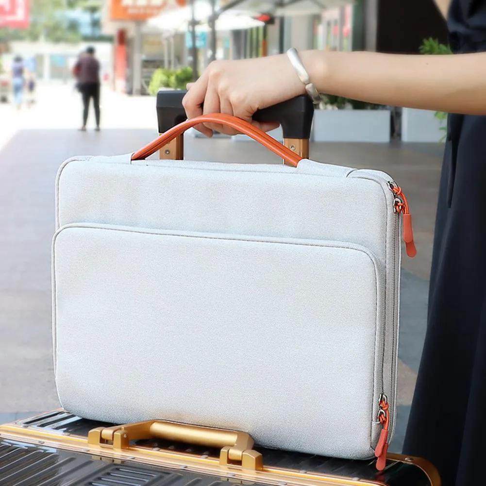 Universal Laptop Handbag 13/13 3/14 1 15 4 Inches Notebook Sleeve for Macbook Double Zipper Computer Carrying Bag Briefcase
