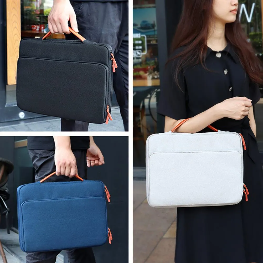 Universal Laptop Handbag 13/13 3/14 1 15 4 Inches Notebook Sleeve for Macbook Double Zipper Computer Carrying Bag Briefcase